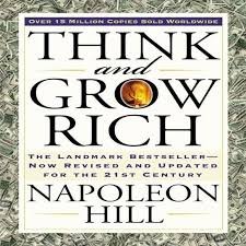 The book cover "Think and Grow Rich.